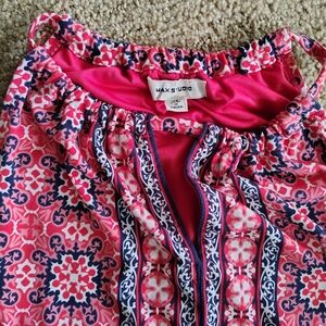 Max Studio XS Red Multicolor Sun Dress